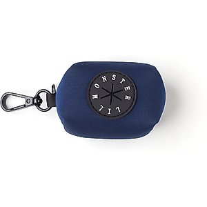 Lil Monster Pets Neoprene Dog Poop Bag Holder, Navy