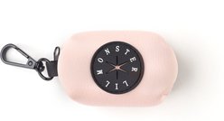 Lil Monster Pets Neoprene Dog Poop Bag Holder, Blush