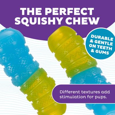 Show full view: Outward Hound Gummiez Worm 2-in-1 Dental Dog Chew & Treat Dispensing Game Toy, Multicolor slide 3 of 10