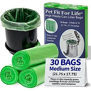 Pet Fit For Life Waste Can Dog Poop Bags, 3 count, Large