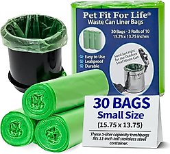 Pet Fit For Life Waste Can Dog Poop Bags, 3 count, Small