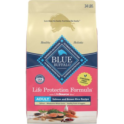 Blue Buffalo Blue Buffalo Life Protection Formula Adult Salmon & Brown Rice Recipe Dry Dog Food, 34-lb bag