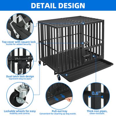 Show full view: Yitahome Heavy Duty Dog Crate, Black, 37 inch slide 2 of 7