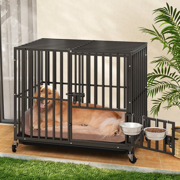 Yitahome Heavy Duty Dog Crate, Black
