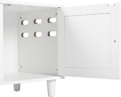 Cesicia Furniture Style Cat Litter Box Cabinet, Cream slide 2 of 8