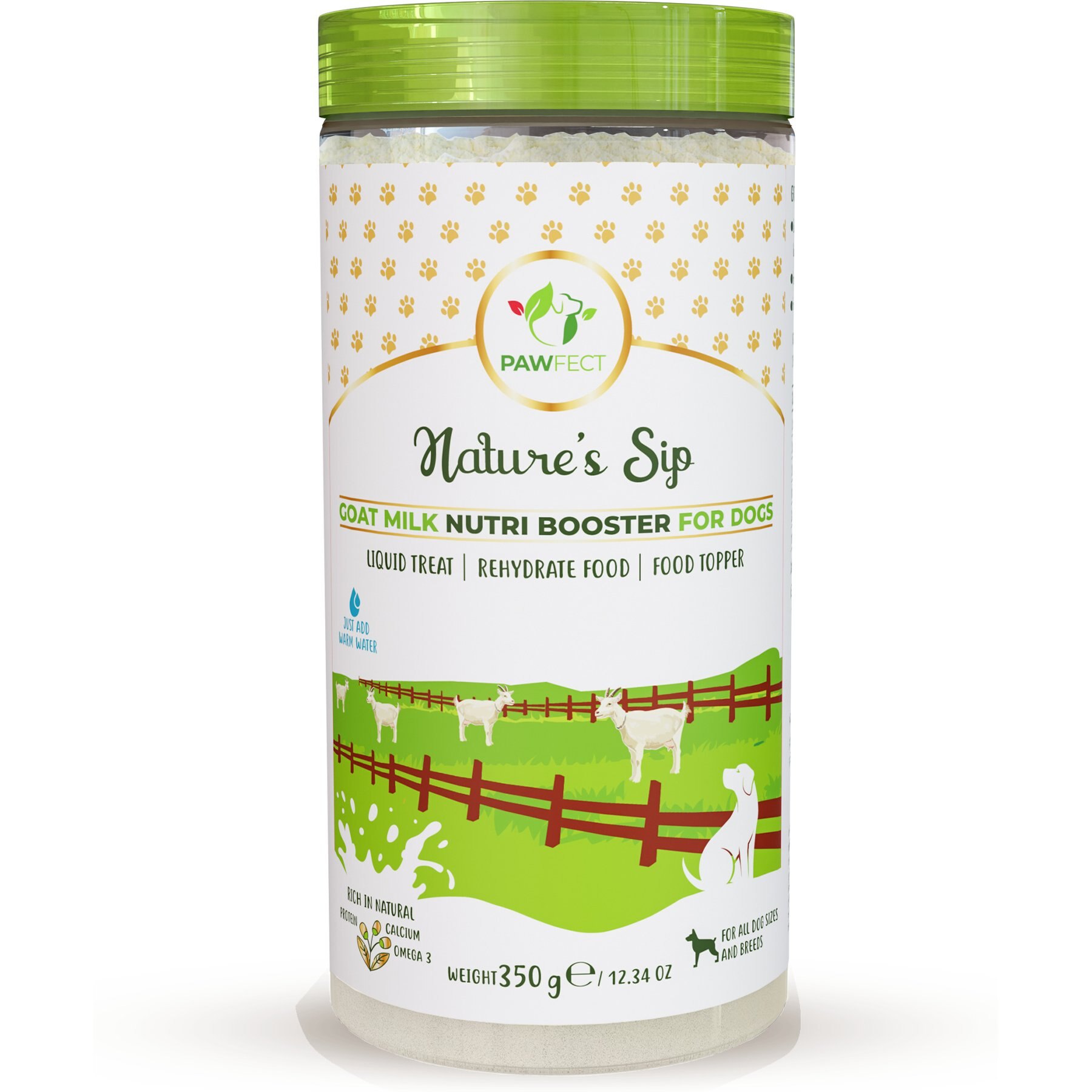 Pawfect Nature's Sip 100% Goat Milk Powder Joint Supplement for Dogs, 10-oz jar