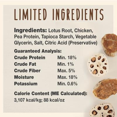 Show full view: Cadet Gourmet Homestyle Lotus Root Crunch'ems Chicken 'N Veggie Flavor Dog Treats, 10 count slide 7 of 10