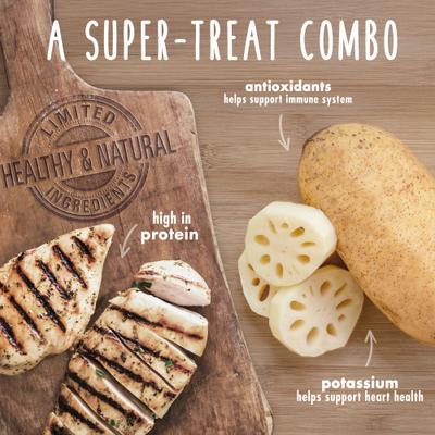 Show full view: Cadet Gourmet Homestyle Lotus Root Crunch'ems Chicken 'N Veggie Flavor Dog Treats, 10 count slide 6 of 10