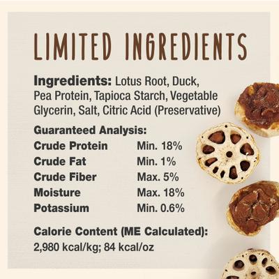 Show full view: Cadet Gourmet Homestyle Lotus Root Crunch'ems Duck 'N Veggie Flavor Dog Treats, 10 count slide 7 of 10