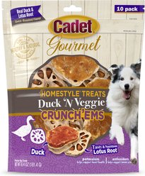 Cadet Gourmet Crunch'ems Homestyle Duck N Veggie Dog Treats, 10 count