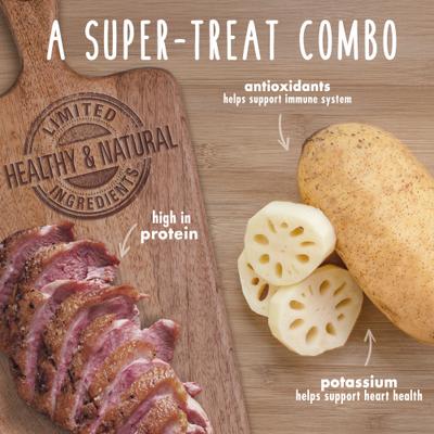 Show full view: Cadet Gourmet Homestyle Lotus Root Crunch'ems Duck 'N Veggie Flavor Dog Treats, 10 count slide 6 of 10