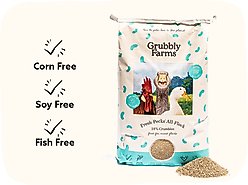 Grubbly Farms Fresh Pecks 18% Protein All Flock Crumble Feed, 30-lb bag slide 2 of 4
