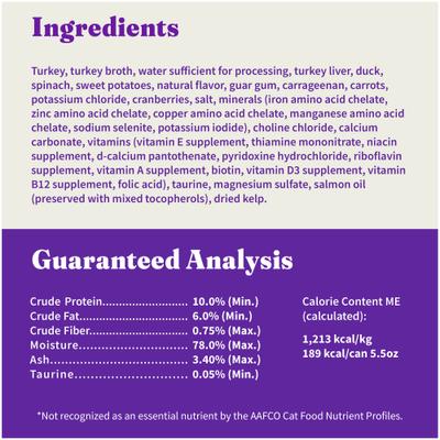 Show full view: Halo Turkey & Duck Recipe Pate Grain-Free Indoor Cat Canned Cat Food, 5.5-oz can, case of 4 slide 6 of 8