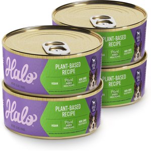 Halo Holistic Garden of Vegan Recipe Adult Canned Dog Food, 5.5-oz can, case of 4