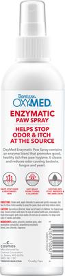 Show full view: TropiClean OxyMed Enzymatic Dog & Cat Paw Odor & Itch Spray, 8-fl oz bottle slide 3 of 8
