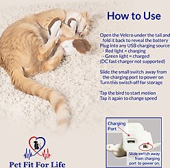 Pet Fit For Life Flapping Bird Cat Toy, Brown, Large slide 2 of 9