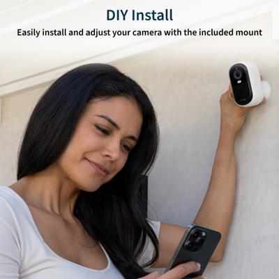 Show full view: Arlo Essential Outdoor Pet Camera 2K, 2nd Generation, White slide 4 of 12