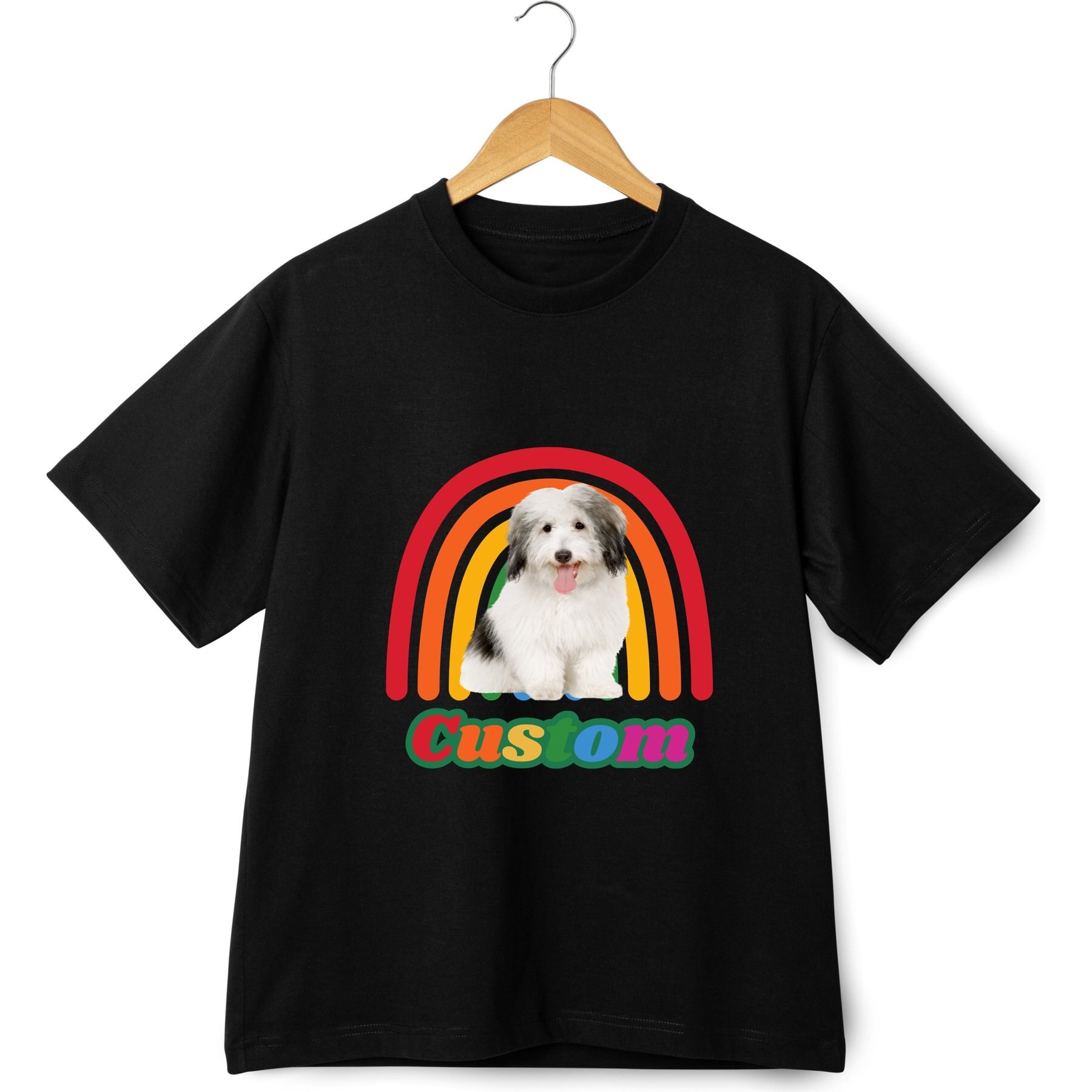 NeoAnimo Personalized Ultra-Soft Unisex Vintage T-Shirt, Black, XX-Large