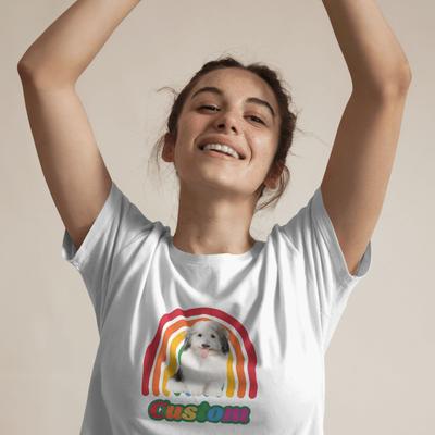 Show full view: Allisandro Personalized Ultra-Soft Unisex Vintage T-Shirt, White, Small slide 6 of 9