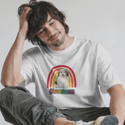 Show full view: Allisandro Personalized Ultra-Soft Unisex Vintage T-Shirt, White, Small slide 3 of 9