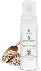 Pure and Natural Pet Waterless Foaming Organic Cat Shampoo, Unscented, 7.5-fl oz bottle