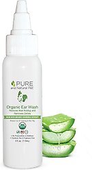 Pure and Natural Pet Organic Dog Ear Wash, 4-fl oz bottle