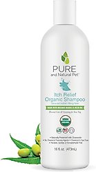 Pure and Natural Pet Itch Relief Organic Dog Shampoo, 16-fl oz bottle