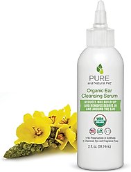 Pure and Natural Pet USDA Certified Organic Dog Ear Cleansing Serum, 2-fl oz bottle