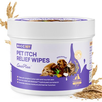HICC PET HICC PET Itch Relief Dog Grooming Wipes, 100 count