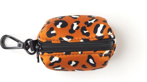 Show full view: Lil Monster Pets Neoprene Dog Poop Bag Holder, Burnt Orange Leopard slide 3 of 3