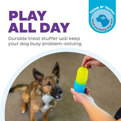 Show full view: Outward Hound Gummiez Worm 2-in-1 Dental Dog Chew & Treat Dispensing Game Toy, Multicolor slide 2 of 10