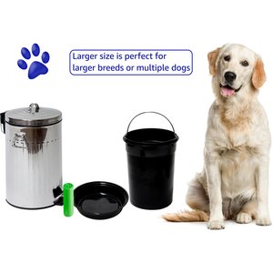 Pet Fit For Life Outdoor Dog Waste Can & Poop Bag Roll, Large