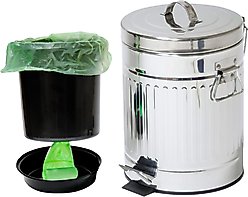Pet Fit For Life Outdoor Dog Waste Can & Poop Bag Roll, Small