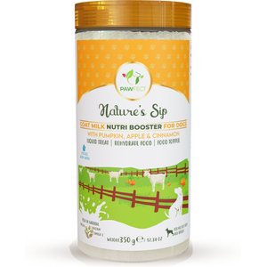 Pawfect Nature's Sip Goat's Milk with Pumpkin, Pumpkin Seeds, Apple & Cinnamon Powder Digestive Supplement for Dogs, 10-oz jar