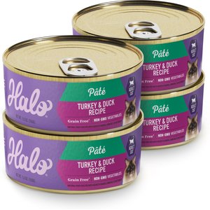 HALO Turkey Duck Recipe Pate Grain-Free Indoor Cat Canned Cat