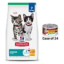 Hill's Science Diet Kitten Healthy Cuisine Roasted Chicken & Rice Medley Canned Cat Food, 2.8-oz, case of 24 + Hill's Science Diet Indoor Kitten Dry Cat Food, 7-lb bag