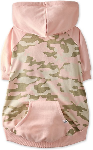Show full view: Pet Passion Rocky Comfy Dog Hoodie, Pink Half Camo, Xx-Small slide 2 of 5