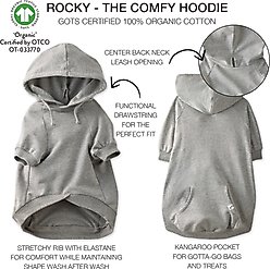 Pet Passion Rocky Comfy Dog Hoodie, Heather Gray, Medium slide 2 of 6
