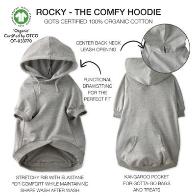 Show full view: Pet Passion Rocky Comfy Dog Hoodie, Heather Gray, Medium slide 4 of 6