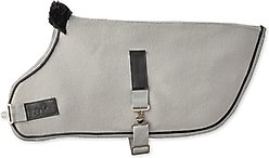 Pet Passion Preston Polar Fleece Dog Coat, Heather Gray, Medium