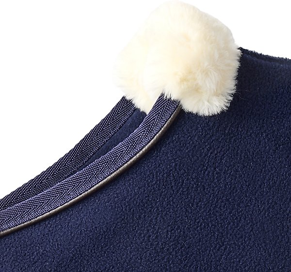 Show full view: Pet Passion Preston Polar Fleece Dog Coat, Navy, Medium slide 3 of 5