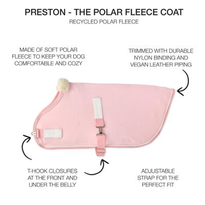 Show full view: Pet Passion Preston Polar Fleece Dog Coat, Pink, Small slide 2 of 5
