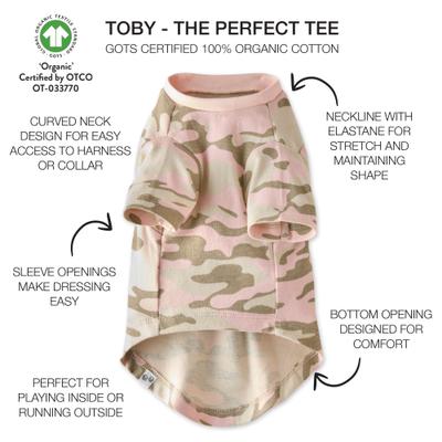 Show full view: Pet Passion Toby Perfect Tee Dog Shirt, Pink Camo, X-Small, 3 count slide 4 of 8