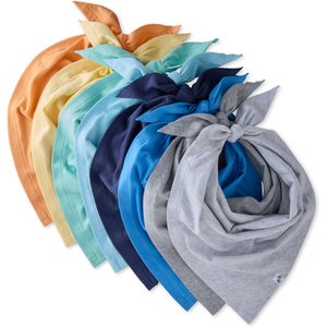 Pet Passion Bandit Cotton Dog Bandana, 8 count, Rainbow Blue, Medium/X-Large