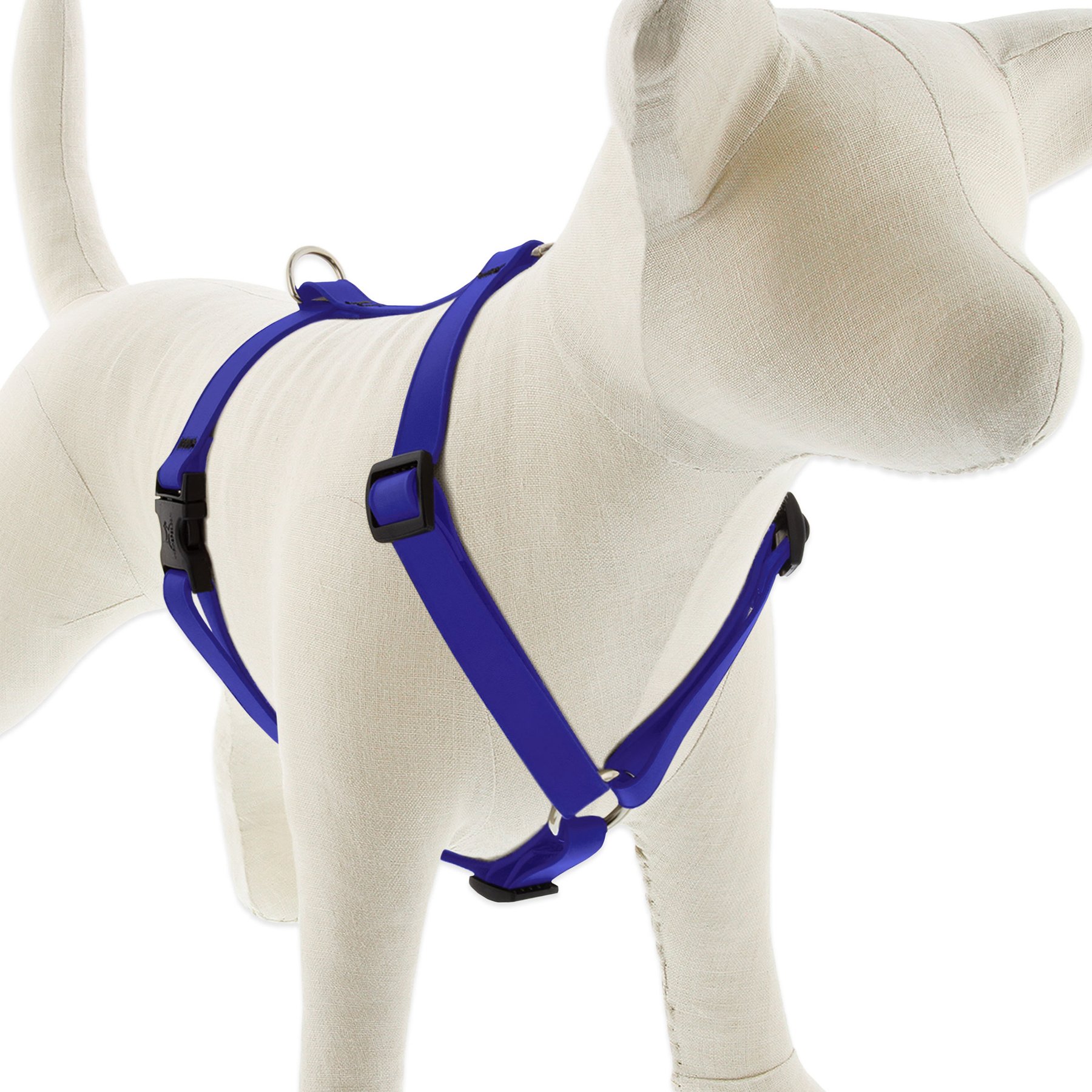 LupinePet Waterproof BioThane Adjustable Dog Harness, True Blue, Large: 20 to 32-in chest, 3/4-in wide