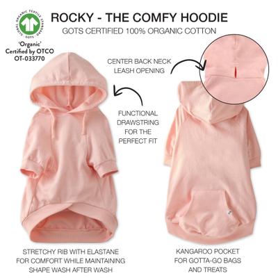 Show full view: Pet Passion Rocky Comfy Dog Hoodie, Pink, Large slide 4 of 6