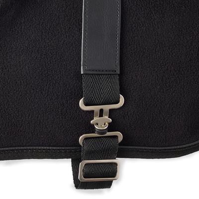 Show full view: Pet Passion Preston Polar Fleece Dog Coat, Black, Small slide 4 of 5