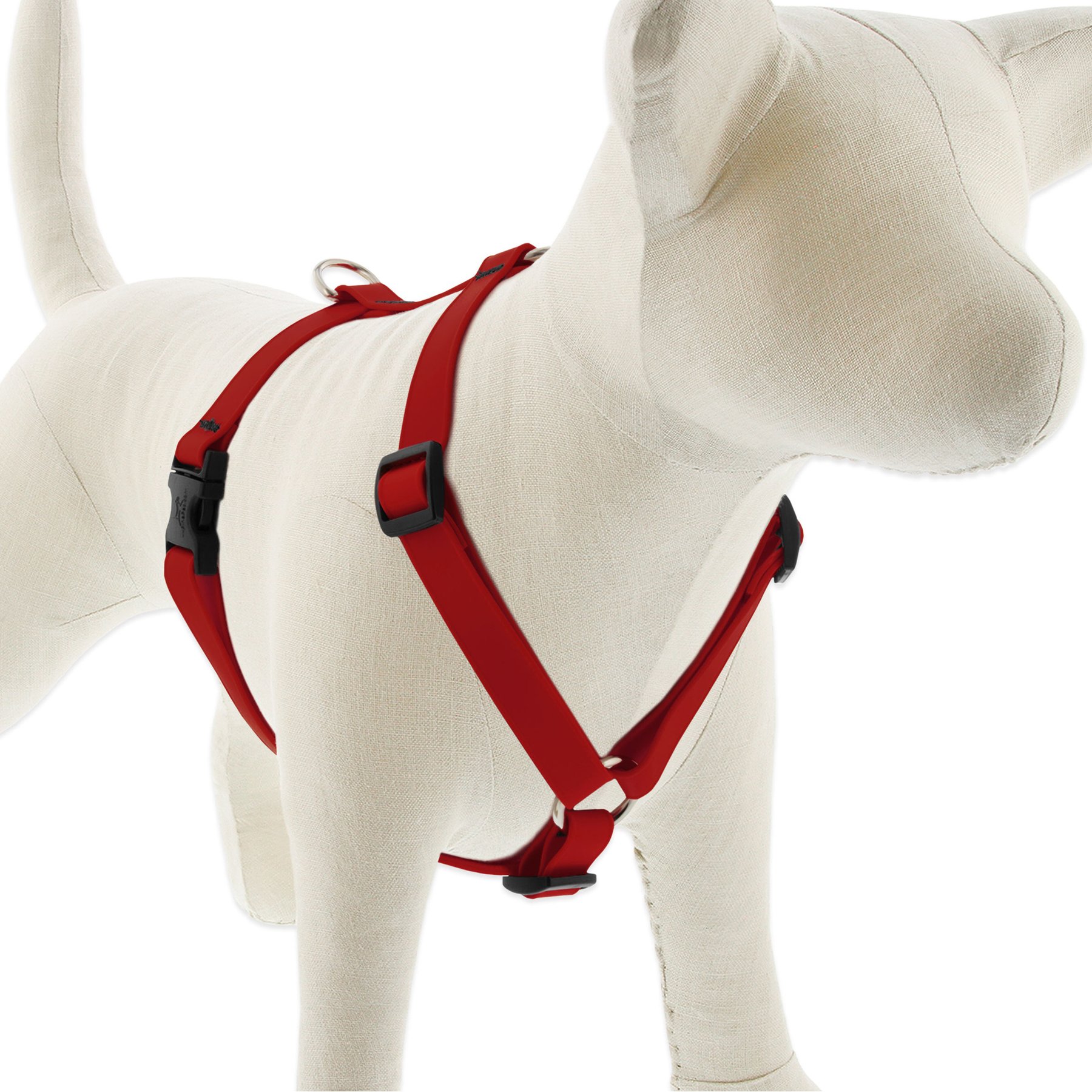 LupinePet Waterproof BioThane Adjustable Dog Harness, Brick Red, Small: 12 to 20-in chest, 3/4-in wide