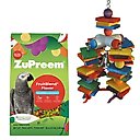 ZuPreem FruitBlend Flavor Parrot & Conure Food + Super Bird Creations 4 Way Play Toy