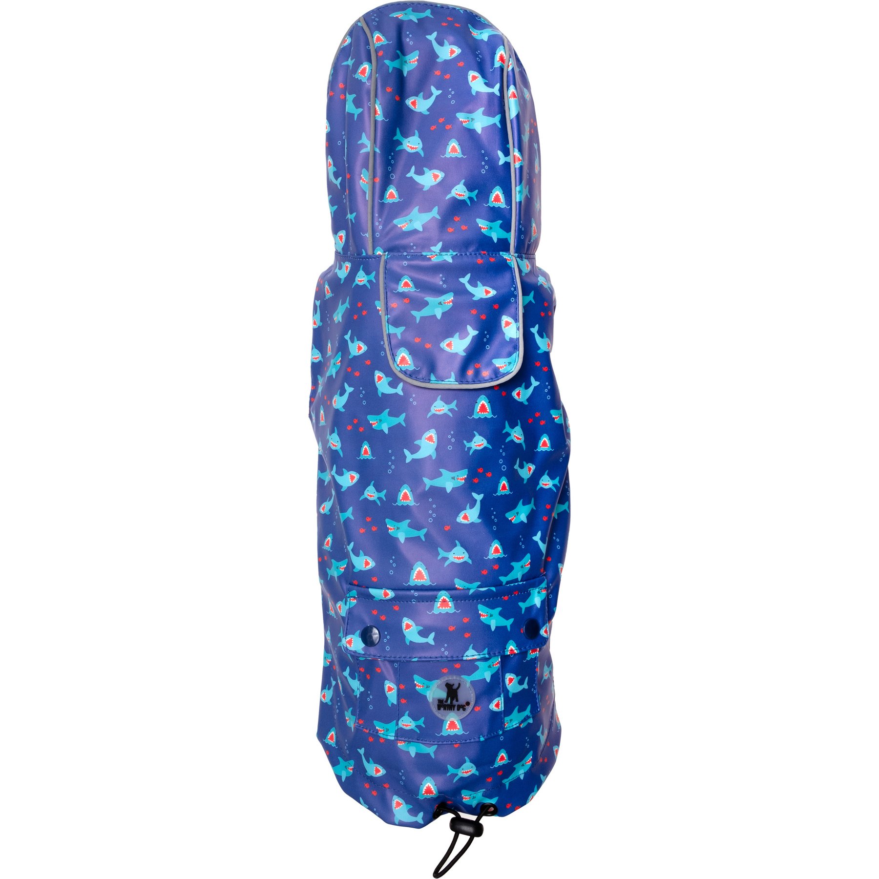 The Worthy Dog Chomp London Dog Raincoat, Blue, Large